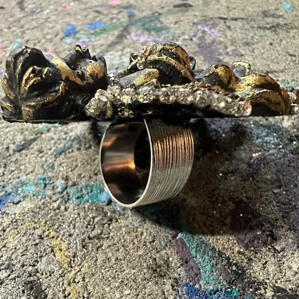 Bling cherub adjustable ring - Picture 2 of 3